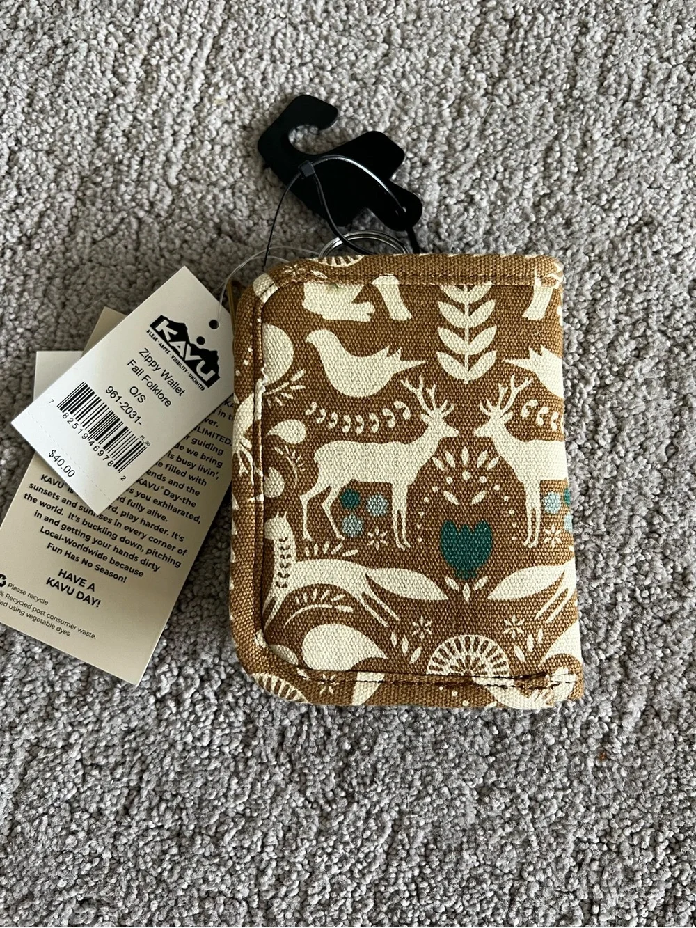 KAVU Zippy Wallet in Fall Folklore - Picture 2 of 16